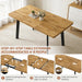 Modern 47.2"-63" Extendable Rectangular Dining Room Table, Walnut | Removable Extension Leaf, Durable MDF Tabletop, Accommodates 4-8 Guests, Great for Dining Room Small Kitchen & Dinner Spaces