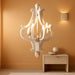 Farmhouse Chandelier, 4-Light French Country White Chandelier