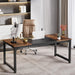 70.8 Inch X-Large Executive Computer Office Desk, Brown+Black
