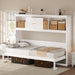 Twin Murphy Bed With MultiCompartmental Storage White