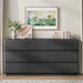 Black 9 Drawer Dresser for Bedroom, 63" Wide Chest of Drawers