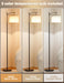 Tall Floor Lamps with 3 Color Temperatures Bulb & Adjustable Linen Shade, for Living Room, Bedroom, Office, Classroom, Dorm Room (9W Bulb Included), Beige & Black, 60"