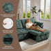 3 in 1 Sleeper Sofa Bed Reclining Convertible Couch with USB & Wheels – Adjustable Lounge Chair for Living Room Apartment 3-Seater 89.8 Inch in Green