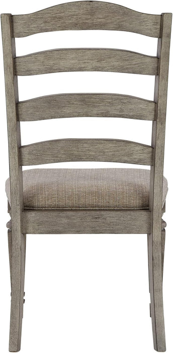 Lodenbay Classic Farmhouse Weathered Dining Chair, Set of 2, Antique Gray