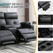 68" Power Reclining Loveseat with Heat & Massage, Wall Hugger Double Reclining Sofa with Console, Cup Holders & Storage, Power Recliner Couch for Camper, Trailer, RV, Home Theater Living Room