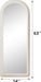 Floor Mirror, Full Length Mirror with Stand, 63"X24" Freestanding Arched Mirror Full Length Hanging or Leaning, Wall Mounted Mirrors with Flannel Frame, Large Mirrors for Bedroom (White)