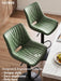 Swivel Bar Stools Set of 2, Height Adjustable Counter Height Bar Stools with Open Back and Footrest, Premium Faux PU Leather, Modern Upholstered Bar Chairs for Kitchen Island/Bar/Counter, Green