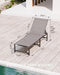 Aluminum Patio Chaise Lounge Chair Outdoor,Grey