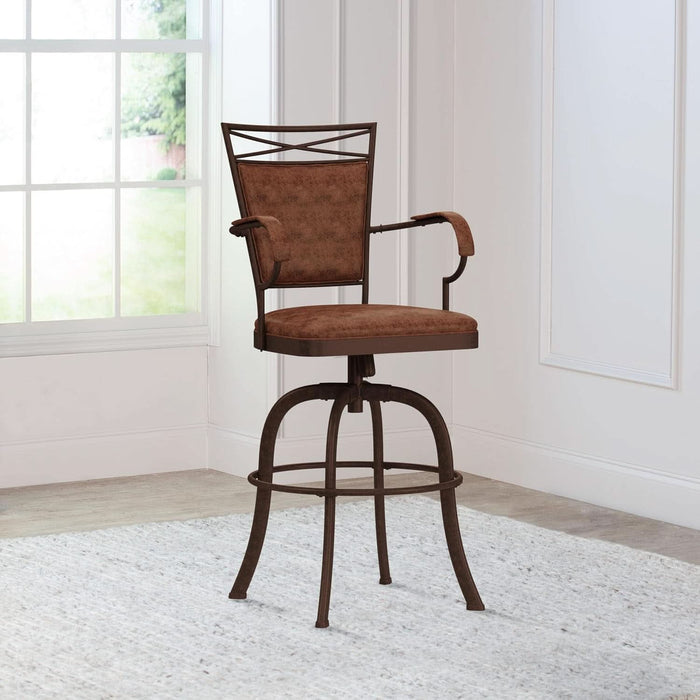Bridgetown Swivel Tilt Barstool, Aged Bronze Finish