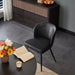 Upholstered Faux Leather Dining Chairs Set of 4, Black