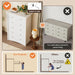 Tall Dresser for Bedroom, Modern Dressers with 5 Drawers, White