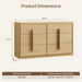 6 Drawer Dresser for Bedroom, 53.5" Wide Modern Chest of Drawers