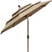 USA 10-Year-Non-Fading 9Ft 3-Tier Market Patio Umbrella, Commercial Grade Outdoor Table Umbrella with Crank Open, Windproof & UPF 50+ UV Protection, Heavy Duty Ventilation for Garden, Deck, Pool, Backyard, Beach & Bistro, Heather Beige
