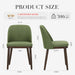 Upholstered Dining Chairs Set of 4, Modern Kitchen Chairs with Back, Fabric Side Dining Room Chairs with Wood Legs for Farmhouce Restaurant, Green