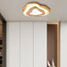 Nordic Irregular Flush Mount Solid Wooden Ceiling Light for Living Room