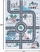 SevenFootNineInByTenFoot BlueGrayPlayroomRug Washable NonSlip SafeBacking