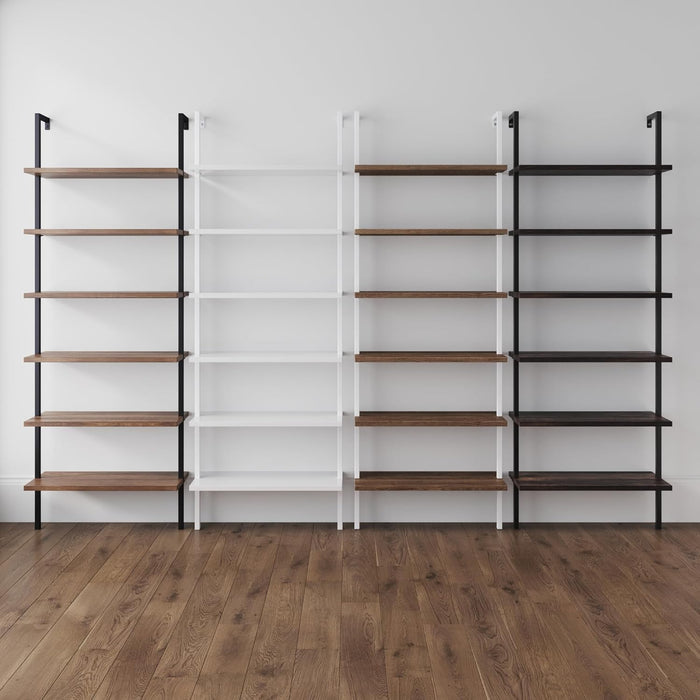 Matte White IndustrialGrade Bookshelf With Six Shelves