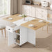 Natural Foldable Dining Table For 2to4 Compartments