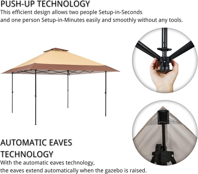 Instant Pop Up Gazebo Canopy 10x10 AllWeatherDurable