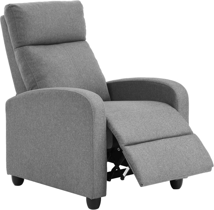 Recliner Chair for Living Room Home Theater Seating Single Reclining Sofa Lounge with Padded Seat Backrest (Grey)