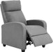 Recliner Chair for Living Room Home Theater Seating Single Reclining Sofa Lounge with Padded Seat Backrest (Grey)