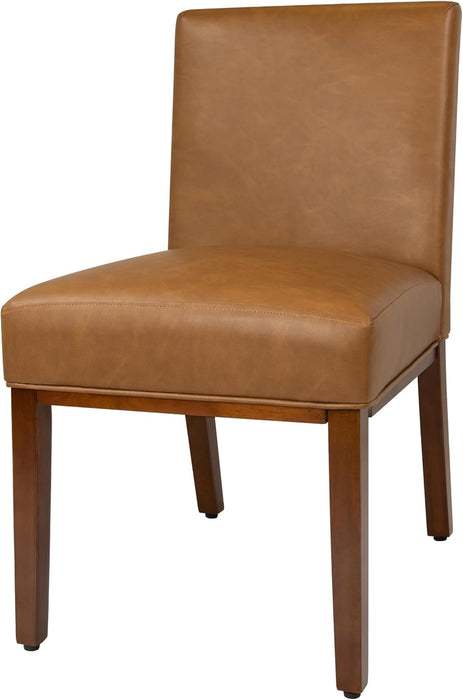 Kolbe Dining Chair - Carmel Faux Leather，19.5" Seat Height, Ideal for 29-31 Inch Tables (Single Pack)