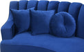 Velvet Curved Sectional Round-Shaped Couch for Living Room Standard Sofa, 142", Blue