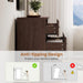 Brown 6 Drawer Dresser for Bedroom, Chest of Drawers with Silver Handle, Wood Storage Dresser with Deep Drawers for Bedroom, Living Room, Hallway Entryway (52.76 * 21.26 * 7.87 In)