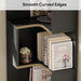 Corner Bookshelf, 70.87" Tall Corner Bookcase with Drawers, Corner Shelf Storage Display Rack for Living Room Home Office, Black