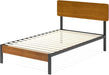 Olivia Metal and Bamboo Platform Bed Frame, No Box Spring Needed, Wood Slat Support, Easy Assembly, Twin