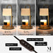 Dimmable Glass Candle Warmer Lamp with Timer - Adjustable Height Candle Lamp Warmer with Timer (8H/4H/2H) - Wax Melter - Ideal Gift, Fits Various Size Scented Candles - 02 Bulb - (Gold Metal)
