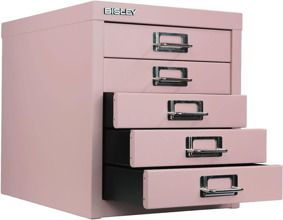 5-Drawer Steel Multidrawer Cabinet - Palest Pink