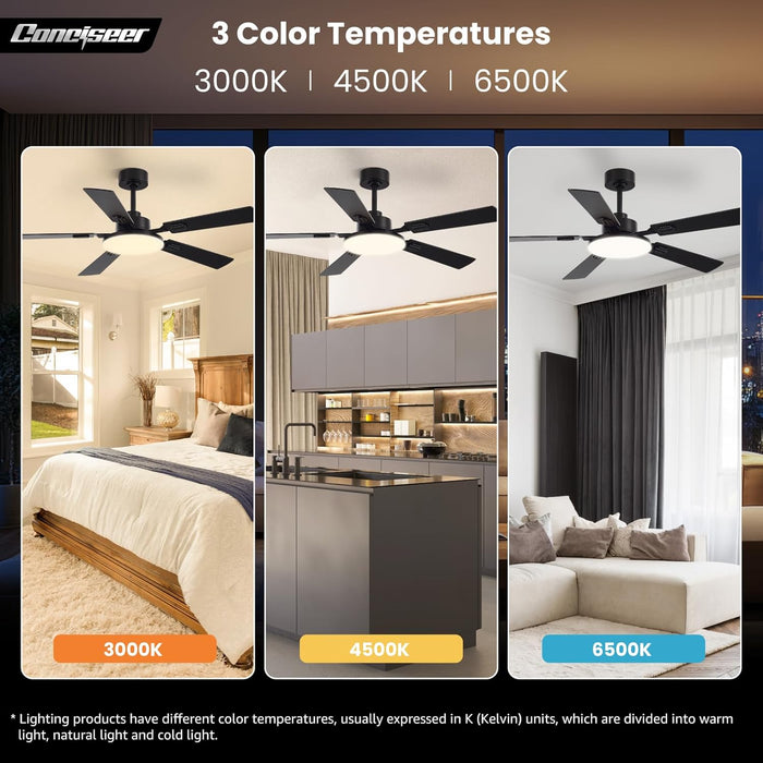 52 Inch Ceiling Fan With EnergyEfficient Illumination