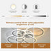 LED Ceiling Lamp 76W Modern Close to Ceiling Light Dimmable 6 Rings Ceiling Chandelier for Living Room Bedroom,Chrome