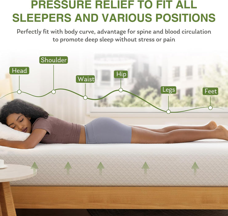 Twin 6 Inch Memory Foam Mattress CertipurUSCertified