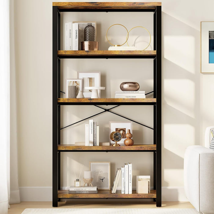 5-Tier Adjustable Heavy Duty Bookshelf