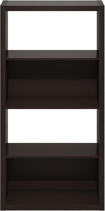 Viola Book Shelf, 4-Tier Bookshelf, Bookcase with Open Shelf, 11.3 X 23.2 X 45.4, for Living Room, Bedroom, Home Office, Dark Oak