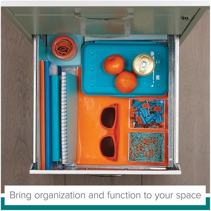 3-Drawer Metal Filing Cabinet, 27.32" H X 14.25" W X 18.00" D, Pearl White Finish, Locking Storage with Letter-Size File Drawers, Non-Porous Painted Steel for Home or Office