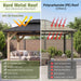10x12 Wooden Gazebo With Galvanized Rainproof Roof