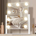 Vanity Mirror with Lights, Makeup Mirror with Lights,3 Color Lighting Modes Detachable 10X Magnification Mirror Touch Control,360°Rotation, White.