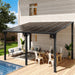 14x10 Gazebo Weatherproof Outdoor Patio Sloped Roof