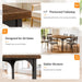 SeventyPointEight Inch Rustic Brown Farmhouse Dining Table