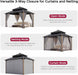 12X10 Weatherproof Cedar Wood Gazebo Galvanized Roof