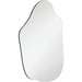 Modern Abstract Silver Frameless Wall Mirror for Bedroom, Living Room, Home, Office, or Entryway - 29 1/2 Wide