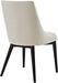 Viscount Mid-Century Modern Upholstered Fabric Kitchen and Dining Room Chair in Beige