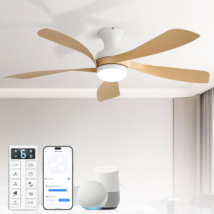 52 Inch Intelligent Ceiling Fan BluetoothEnabled Remote
