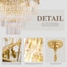 Gold Plated Crystal Chandelier Four Tier Illumination