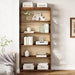 Tall Five Tier Engineered Wood Bookshelf Freestanding