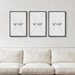Framed Motivational Wall Art for Office Decor, Set of 3 Inspirational Modern Iceberg Canvas Wall Art Prints, Navy Blue Positive Quotes Pictures for Home Office Gym Library Wall Decor, 16X24 Inch