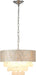 Capiz Shell Drum Chandelier SeventeenInch FourLight Naturalistic